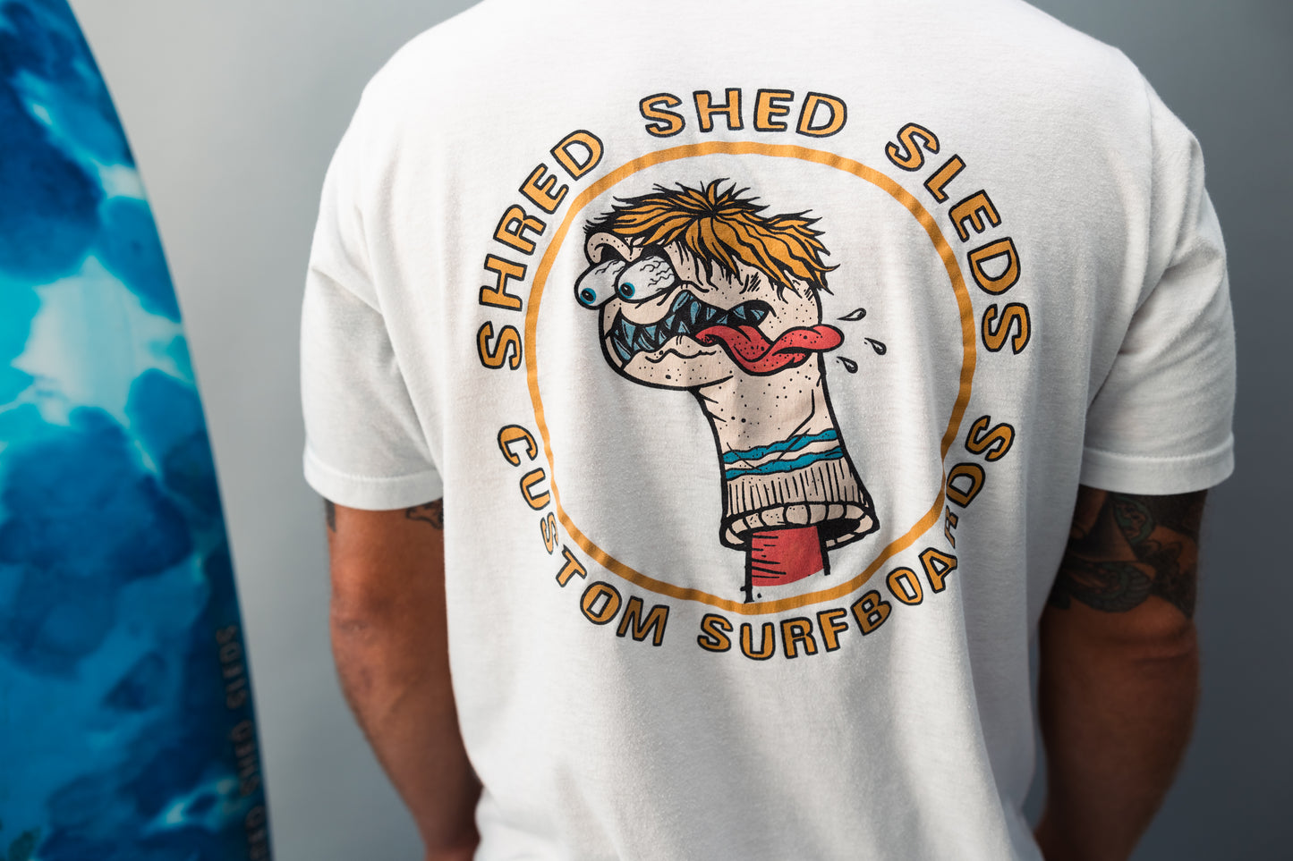 White Full Color Sock Puppet Tee