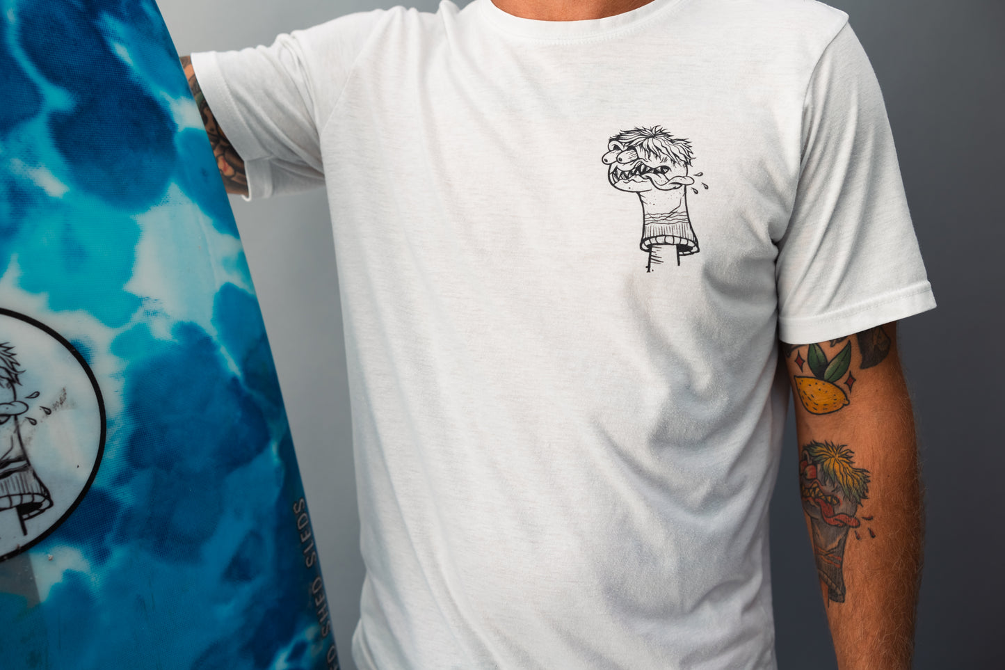 White Full Color Sock Puppet Tee